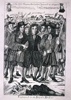 Hostility Prints: The Lord Chancellor (Judge Jeffreys) taken disguis d in Wapping, 1688