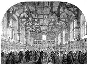 Meeting Collection: The Lord Chancellor receiving the Judges in the Middle Temple, 1862. Creator: Unknown