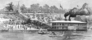 Annexation Prints: With Lord Dufferin in Burma - The Viceroy's Departure from Prome for Mandalay