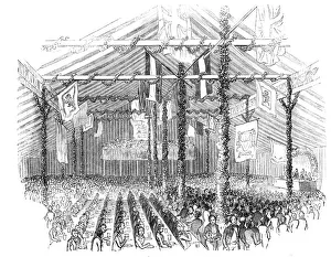 Pavilion Prints: Lord Egertons Fete - the Pavilion at Worsley, 1844. Creator: Unknown