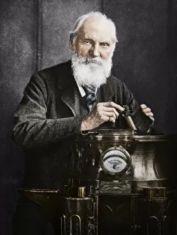 Images Dated 23rd January 2017: Lord Kelvin, Scottish mathematician and physicist, with his compass, 1902. Artist: James Craig Annan