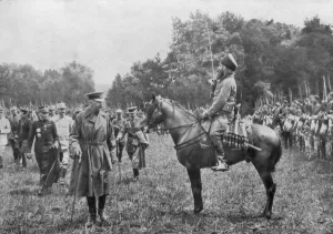 Zouave Prints: Lord Kitchener inspecting Algerian troops, France, World War I, 16 August 1915