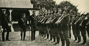 Anzac Collection: Lord Kitchener reviewing Australian cadets, First World War, c1914, (c1920). Creator: Unknown