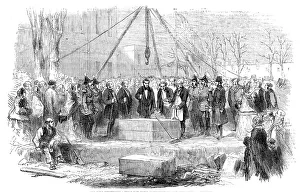 Pulley Prints: The Lord-Lieutenant laying the Foundation-Stone of the New Museum
