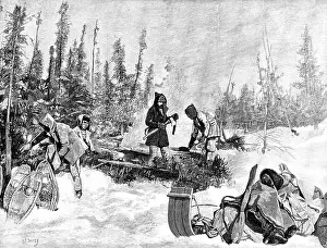 Sled Prints: Lord Lonsdale's Travels in North America: noonday halt