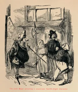 Agnew Co Prints: The Lord Mayor arresting a suspicious Twelfth-Night Character