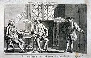 Alderman Of London Collection: The Lord Mayor [Brass Crosby] and Alderman Oliver, imprisoned in the Tower of London, 1771