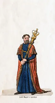 Lord Mayor of London, costume design for Shakespeares play, Henry VIII, 19th century