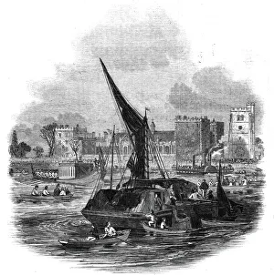 Lord Mayor's Day - the Stationers Company's barge at Lambeth Palace, 1845 Lord Mayor's Day - the Stationers Company's barge at Lambeth Palace, 1845