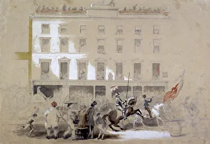 Cornhill Prints: Lord Mayors Show, Cornhill, London, 1849. Artist: Angelo Collen Hayter