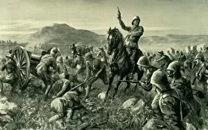 South Africa Collection: Lord Methuen Rallying His Broken Forces at Tweebosch, 1902. Creator: Charles Mills Sheldon