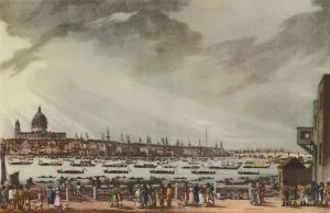 London Bridge Gallery: Lord Nelsons Funeral Procession by Water from Greenwich Hospital to Whitehall, January 9th