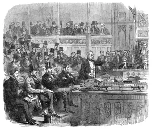 Jackson M Prints: Lord Palmerston making the ministerial statement on Dano-German Affairs