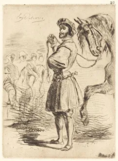 Ferdinand Victor Eug And Xe8 Prints: A Lord from the Period of Francis I (Un Seigneur de temps de Francois Ier), 1833