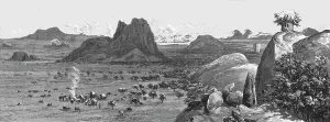 Wagons Prints: Lord Randolph Churchill in South Africa; A Sketch of the Country from Matipi's Kraal