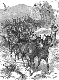 Churchill Randolph Prints: Lord Randolph Churchill in South Africa - Vryburg to Johannesberg by coach