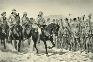 Methuen Prints: Lord Roberts Cheered By the Troops on his Arrival at Wonder RIver