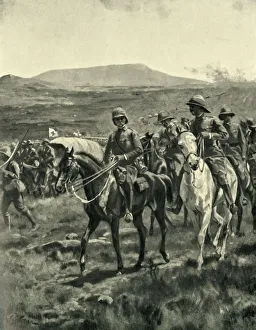 Wollen Prints: Lord Roberts and Staff on the Veldt Approaching Pretoria