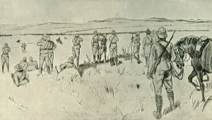 Plains Collection: Lord Roberts and His Staff Watching the Boers Retreat from Zand River; General French