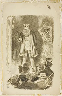 Talbot Gascoyne Cecil Robert Arthur Prints: Lord Salisbury Addressing a Meeting, 1870 / 91. Creator: Charles Samuel Keene