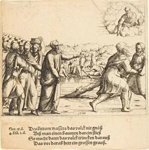 Hirsvogel Augustin Gallery: The Lord Sweetens the Waters of Marah, 1548. Creator: Augustin Hirschvogel
