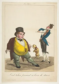 Basset Prints: Lord-tolan prenant sa lecon de dance, La Passions, No. 7, 19th century