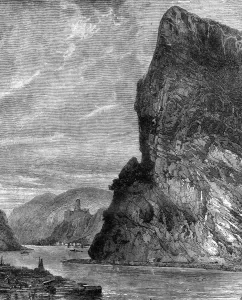 Leitch Prints: Loreley rock, near St Goarshausen, Germany, 19th century. Artist: Richard Principal Leitch