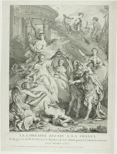 Unification Prints: The Lorraine Reunited with France, 1737. Creator: Charles Nicolas Cochin