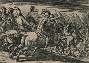 Los 200 cavalleros companeros de los siete Infantes, cercados de la muchedumbre de los Los 200 cavalleros companeros de los siete Infantes, cercados de la muchedumbre de los