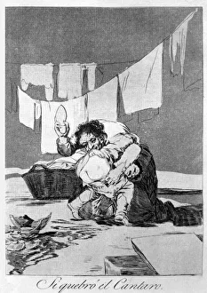 Los Caprichos, series of etchings by Francisco de Goya (1746-1828), plate 25: Si