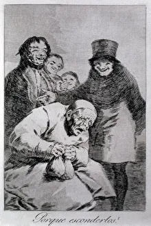 Los Caprichos, series of etchings by Francisco de Goya (1746-1828), plate 30: Por