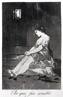 Los Caprichos, series of etchings by Francisco de Goya (1746-1828), plate 32: Porque