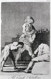 Los Caprichos, series of etchings by Francisco de Goya (1746-1828), plate 33: Al