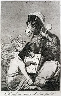 Los Caprichos, series of etchings by Francisco de Goya (1746-1828), plate 37: ¿Si