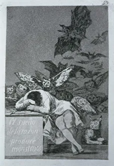 Los Caprichos, series of etchings by Francisco de Goya (1746-1828), plate 43: El