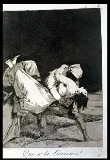 Los Caprichos, series of etchings by Francisco de Goya (1746-1828), plate 8: Que