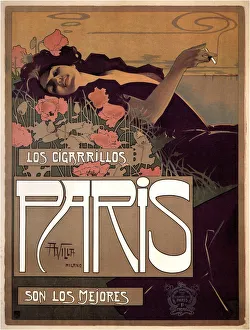 Los Cigarillos Paris, 1901. Artist: Villa, Aleardo (1865-1906)