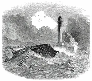 Lifeboat Prints: Loss of the Brig Vine, of Bristol