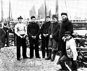 Deaths Prints: The Loss of the North German Lloyd steam-ship 'Elbe': the skipper and crew of the 'Wildflower'