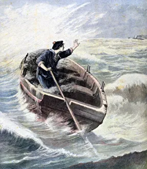 Stormy Prints: Lost at Sea, 1891. Artist: Henri Meyer