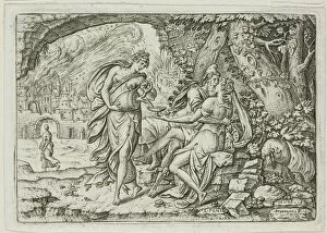 Destruction Collection: Lot and His Daughters, 1569. Creator: Etienne Delaune