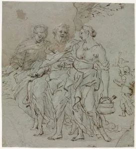 Circle Of Prints: Lot and His Daughters, 1600s. Creator: Pietro da Cortona (Italian, 1596-1669), circle of