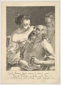 Lot and His Daughters, 1629. Creator: Claude Mellan