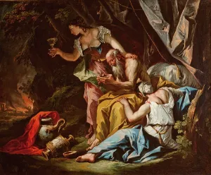 Incest Prints: Lot and His Daughters, between 1735-1740. Creator: Gaspare Diziani