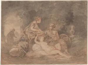 Gray Wash Prints: Lot and His Daughters, 1756. Creator: Antoine Pesne (French, 1683-1757)