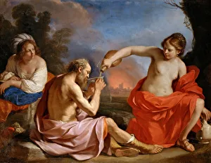 Lot and His Daughters. Artist: Guercino (1591-1666)
