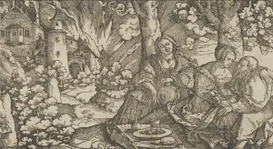 Incest Prints: Lot and his Daughters, ca. 1530. Creator: Hans Schaufelein the Elder