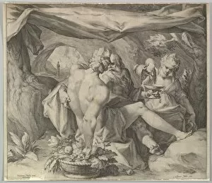 Pouring Gallery: Lot and His Daughters, ca. 1630. Creator: Jan Muller