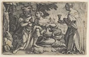 Lot and His Daughters. Creator: Georg Pencz