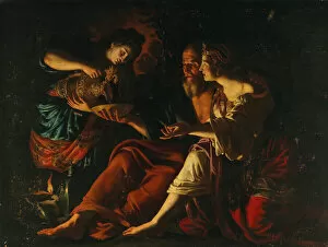 Tanakh Collection: Lot and his Daughters. Creator: Guerrieri, Giovanni Francesco (1589-1657)